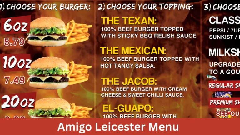 Amigo Leicester Menu