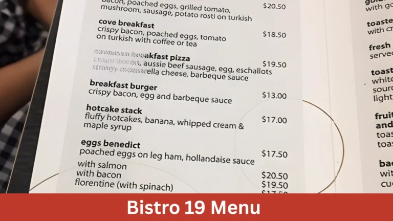 Bistro 19 Menu
