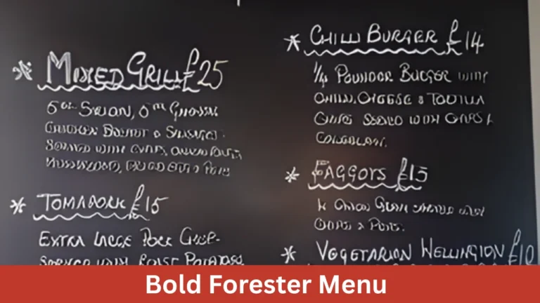 Bold Forester Menu