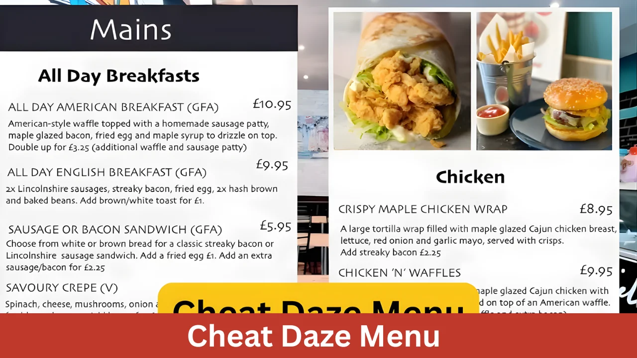 Cheat Daze Menu