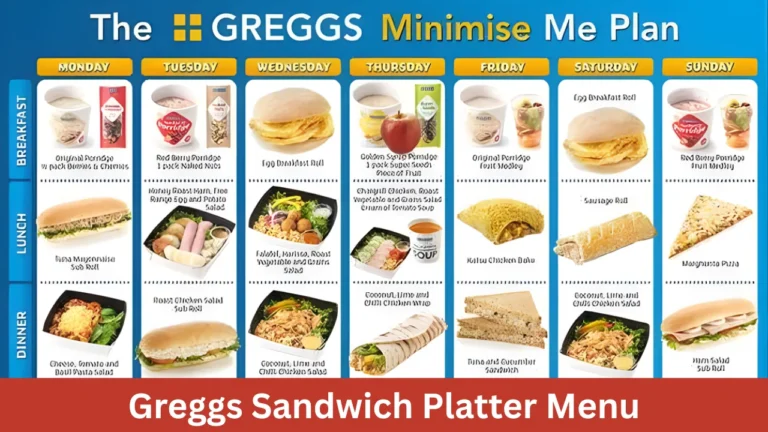 Greggs Sandwich Platter Menu