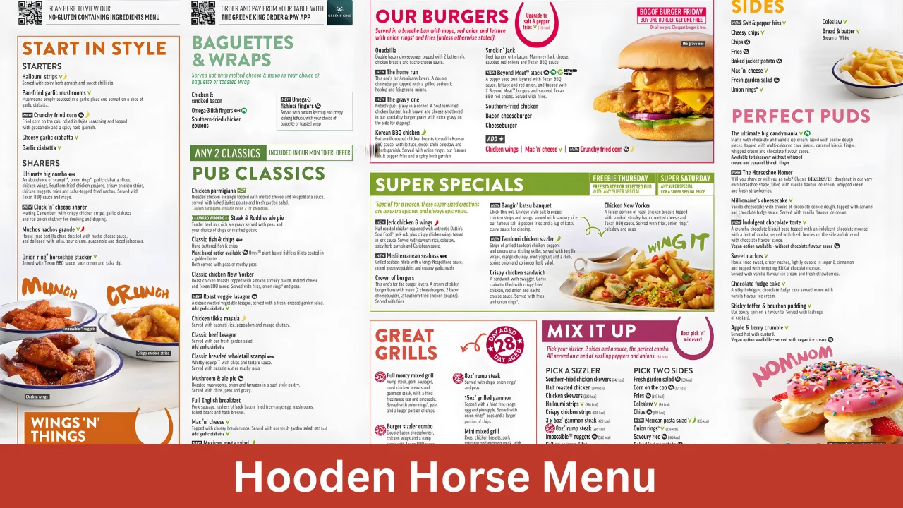 Hooden Horse Menu