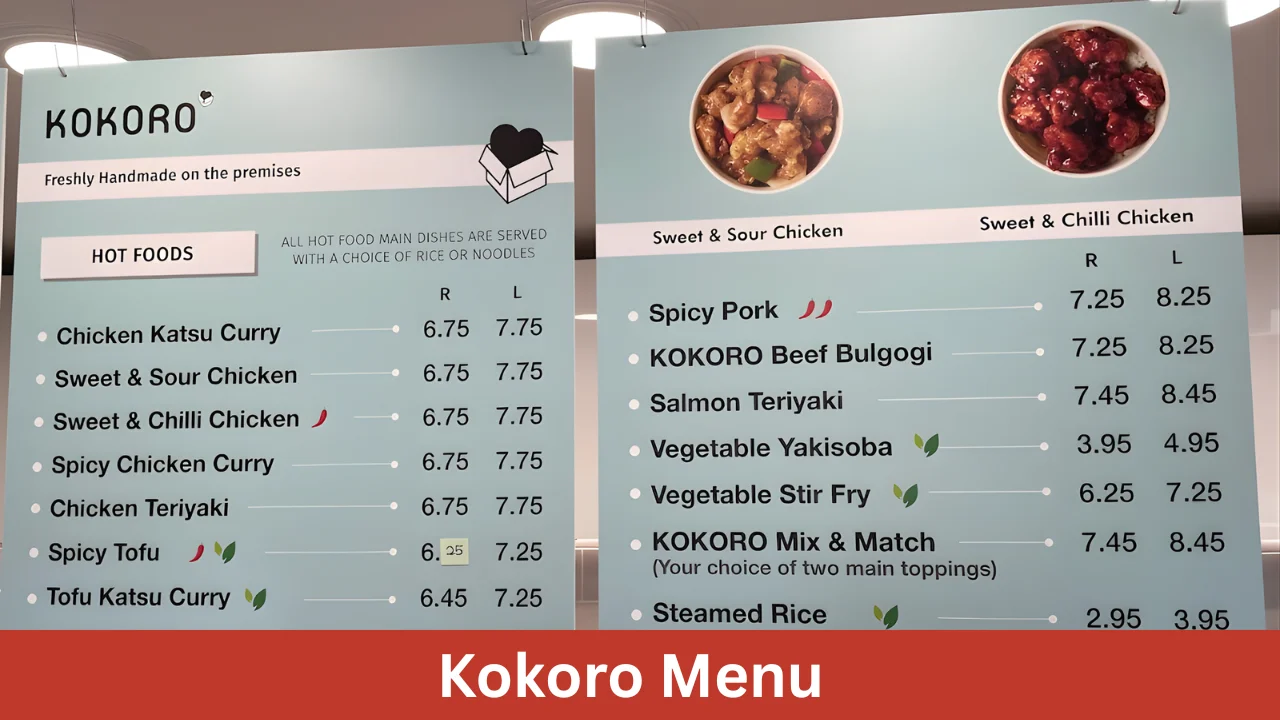 Kokoro Menu