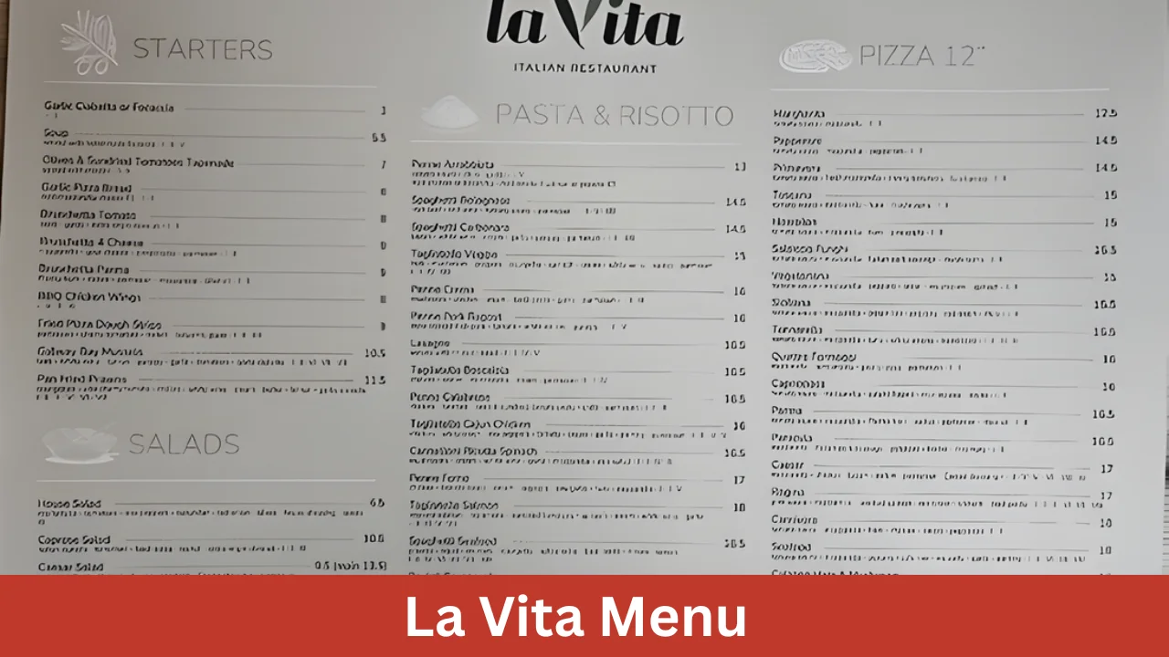 La Vita Menu