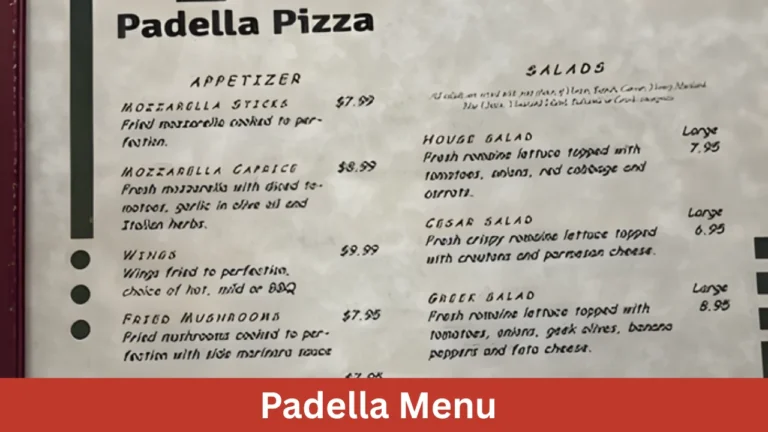Padella Menu