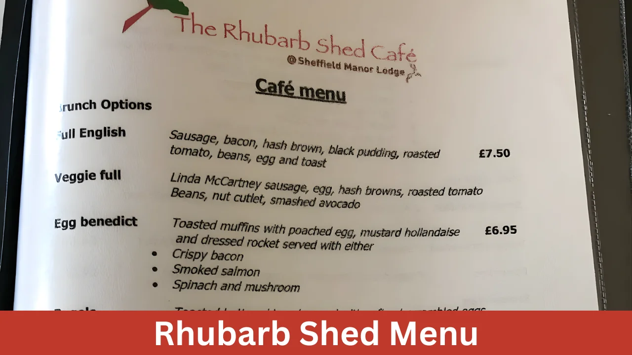 Rhubarb Shed Menu