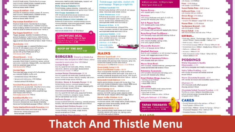 Thatch And Thistle Menu