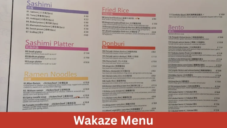Wakaze Menu