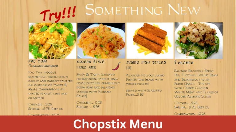 Chopstix Menu