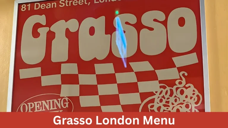 Grasso London Menu