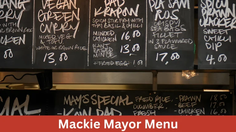 Mackie Mayor Menu