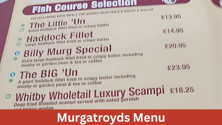 Murgatroyds Menu