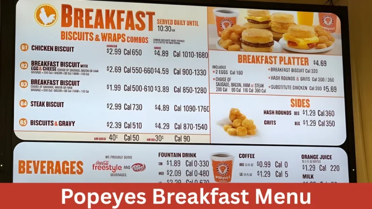 Popeyes Breakfast Menu