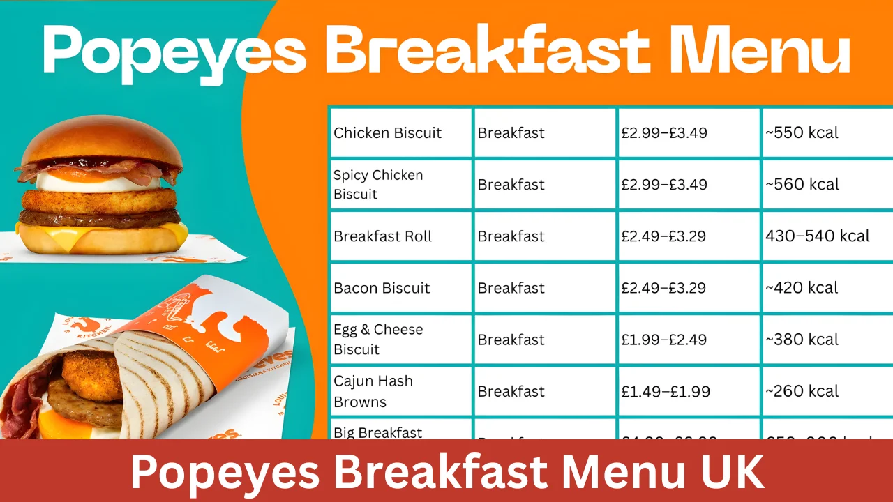 Popeyes Breakfast Menu UK
