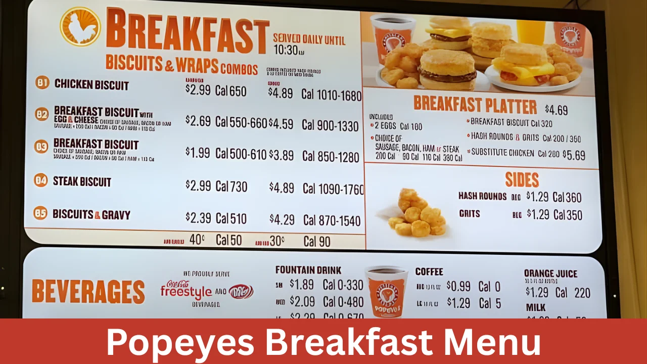 Popeyes Breakfast Menu