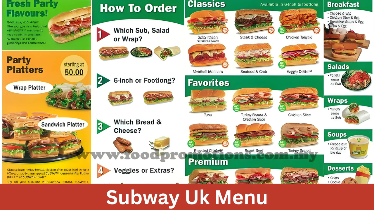 Subway Uk Menu