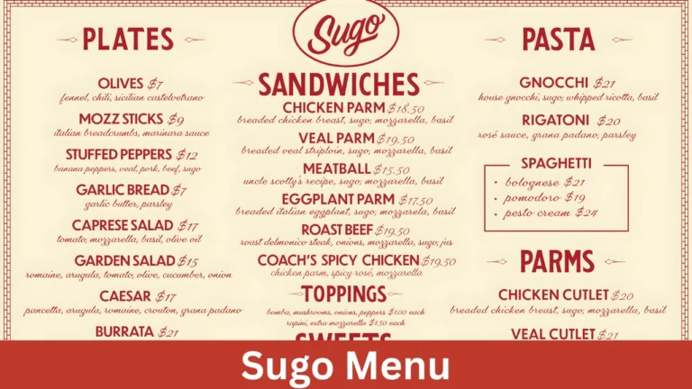 Sugo Menu