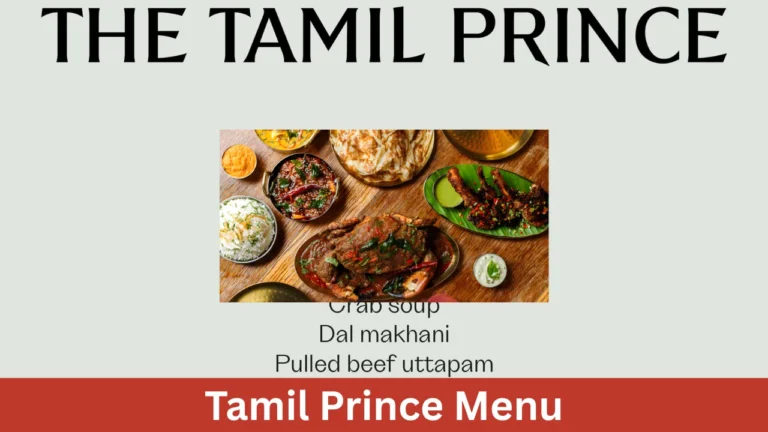 Tamil Prince Menu