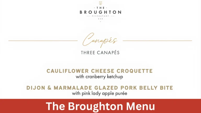 The Broughton Menu