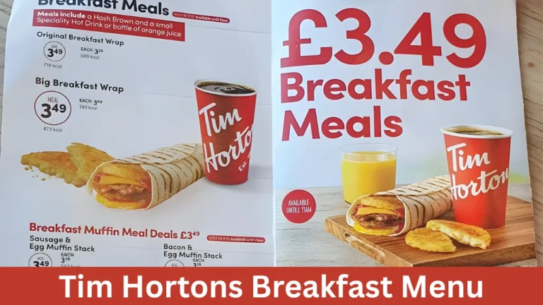 Tim Hortons Breakfast Menu