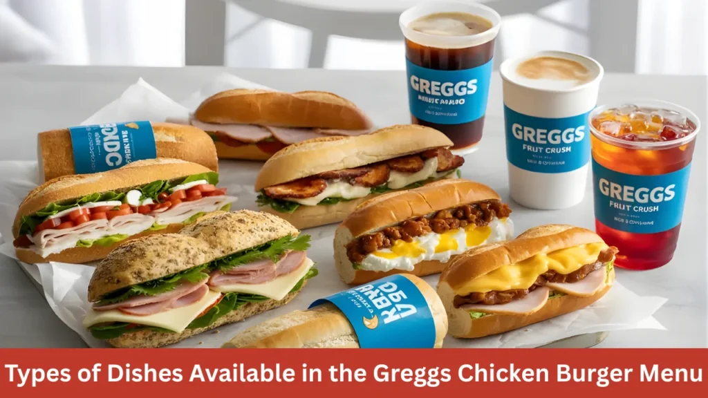 Types of Dishes Available in the Greggs Chicken Burger Menu