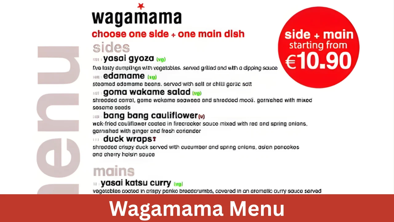 Wagamama Menu