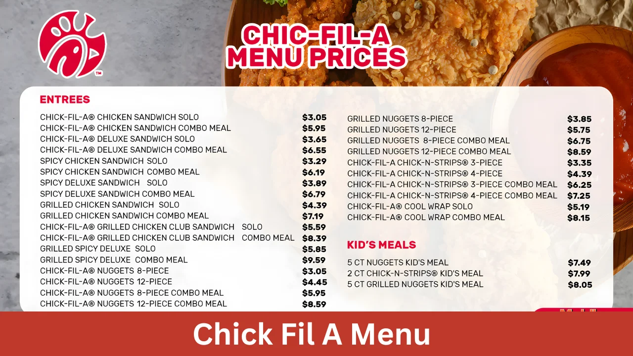 Chick Fil A Menu