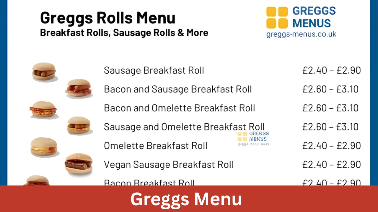 Greggs Menu