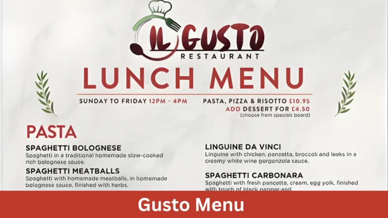 Gusto Menu