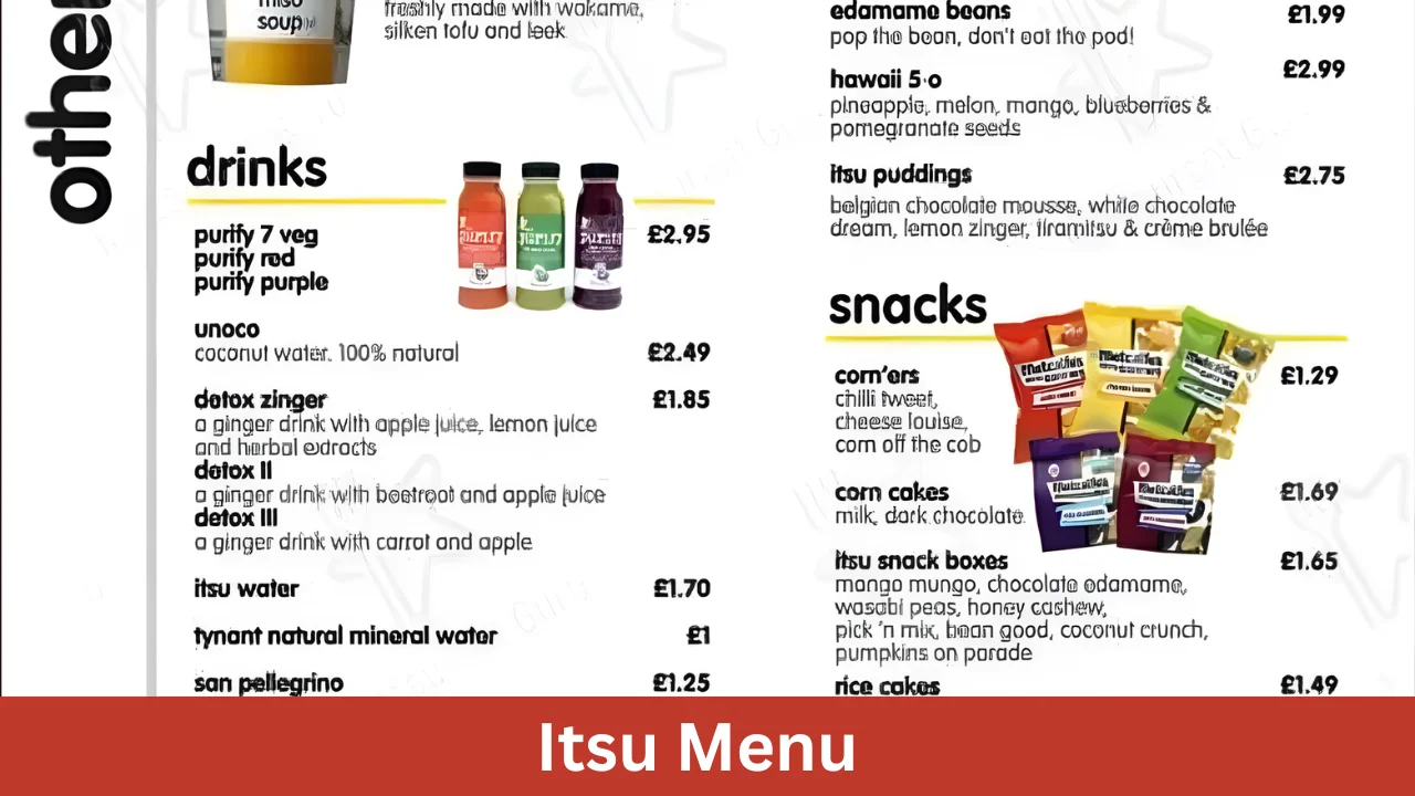 Itsu Menu
