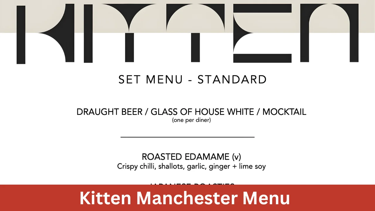 Kitten Manchester Menu