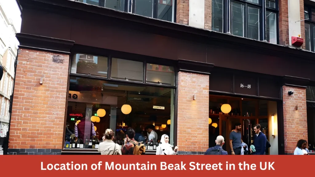 Location of Mountain Beak Street in the UK