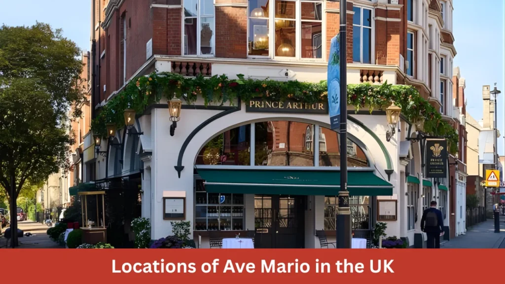 Locations of Ave Mario in the UK