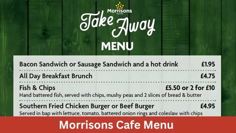 Morrisons Cafe Menu