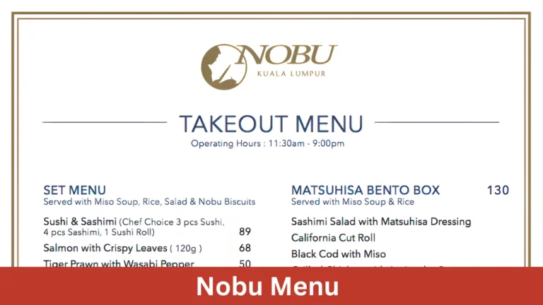 Nobu Menu