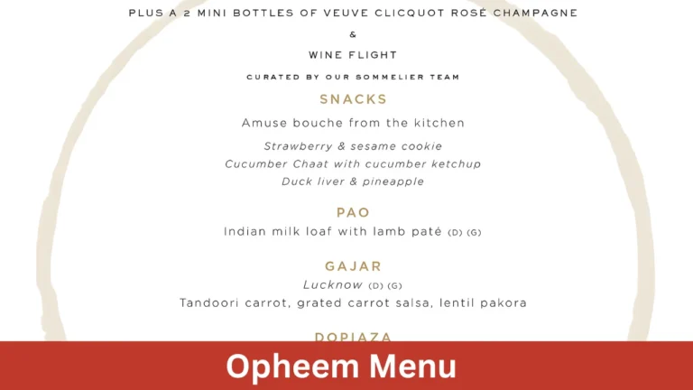 Opheem Menu