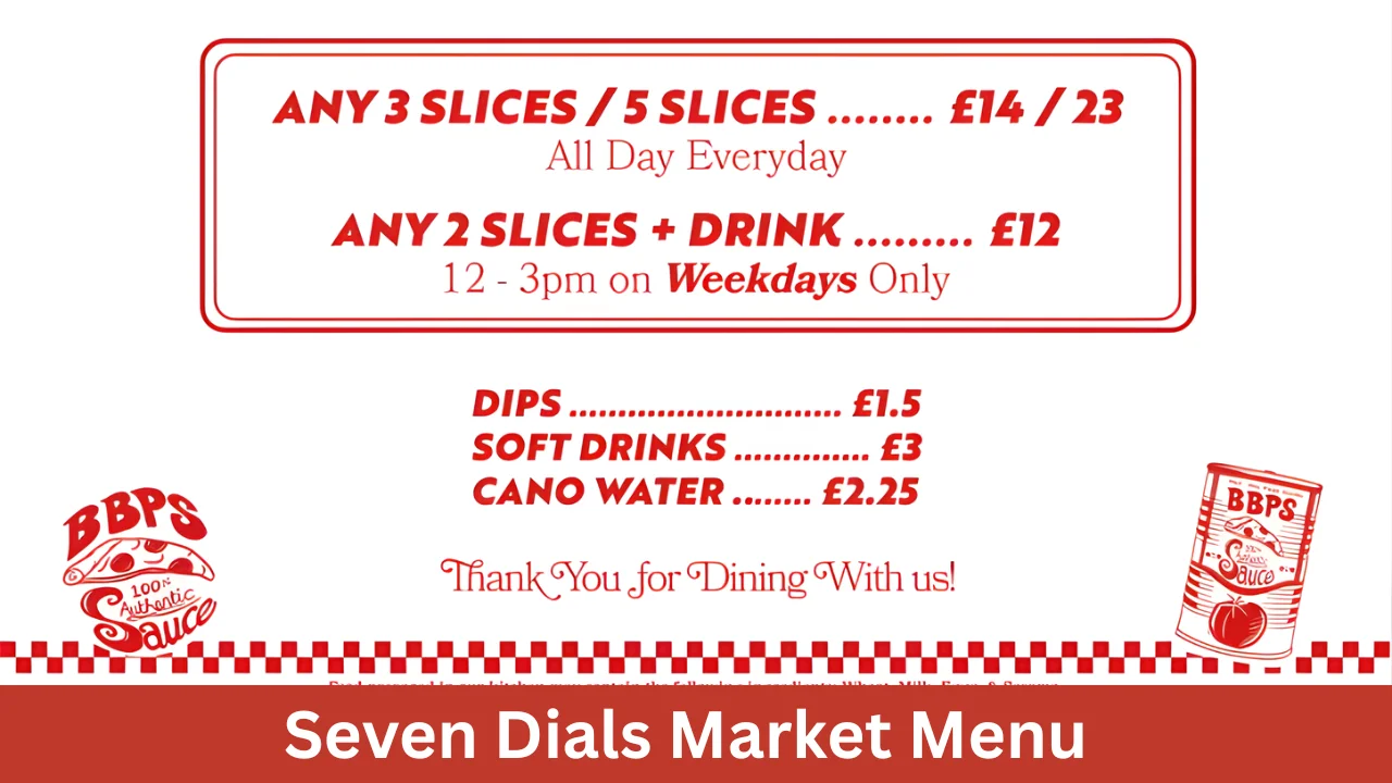 Seven Dials Market Menu