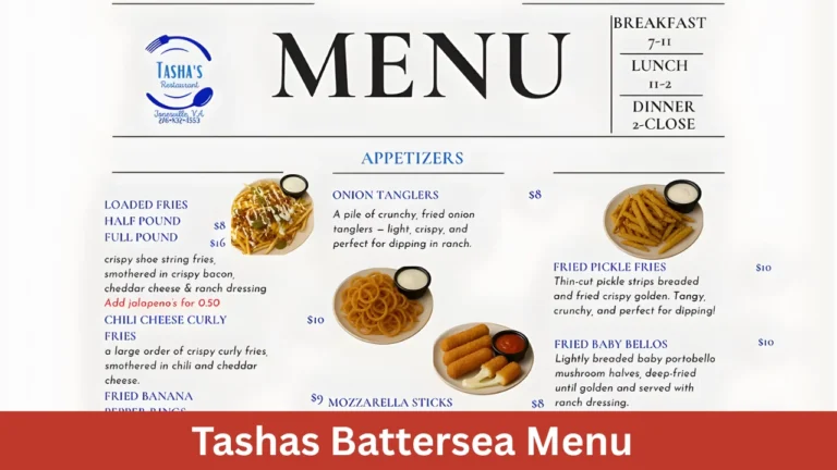 Tashas Battersea Menu