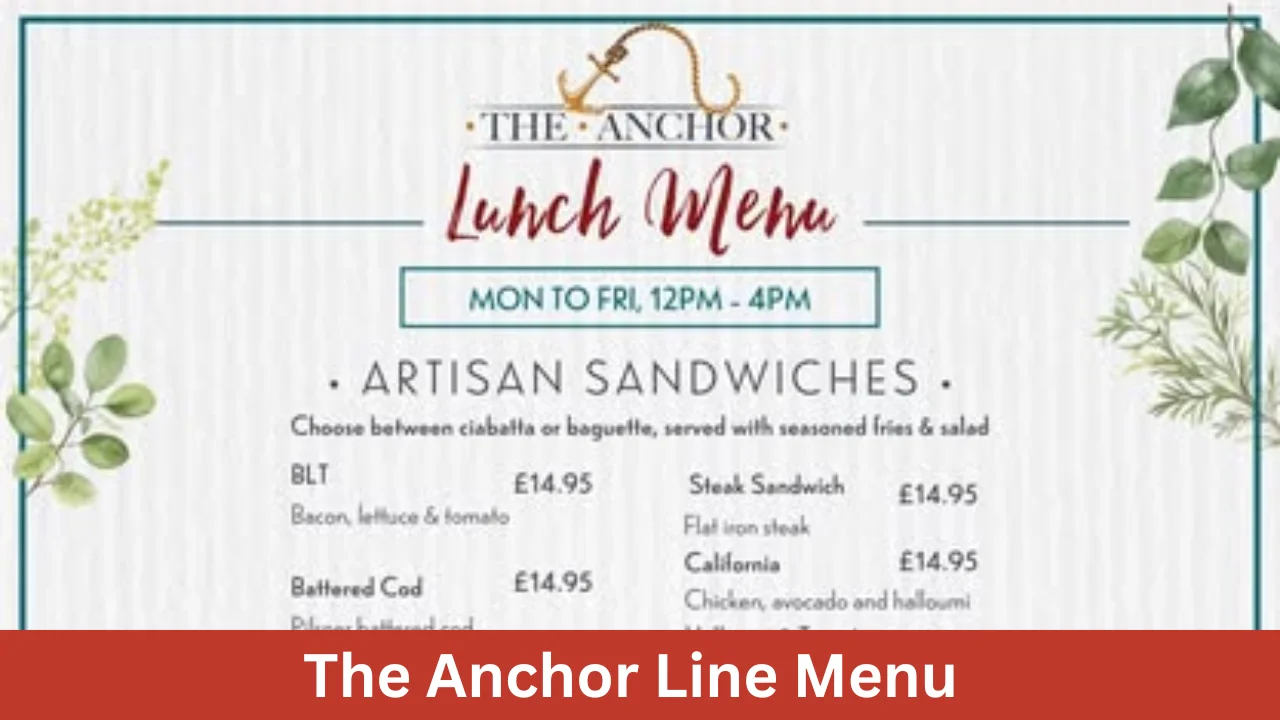The Anchor Line Menu