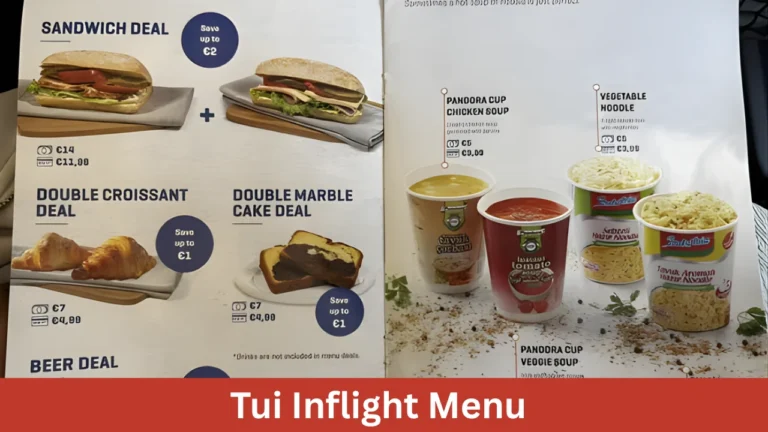 Tui Inflight Menu