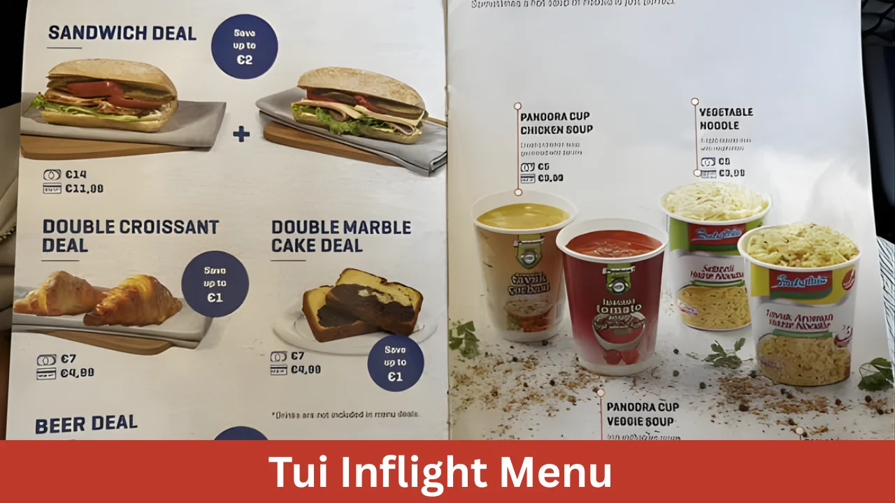 Tui Inflight Menu