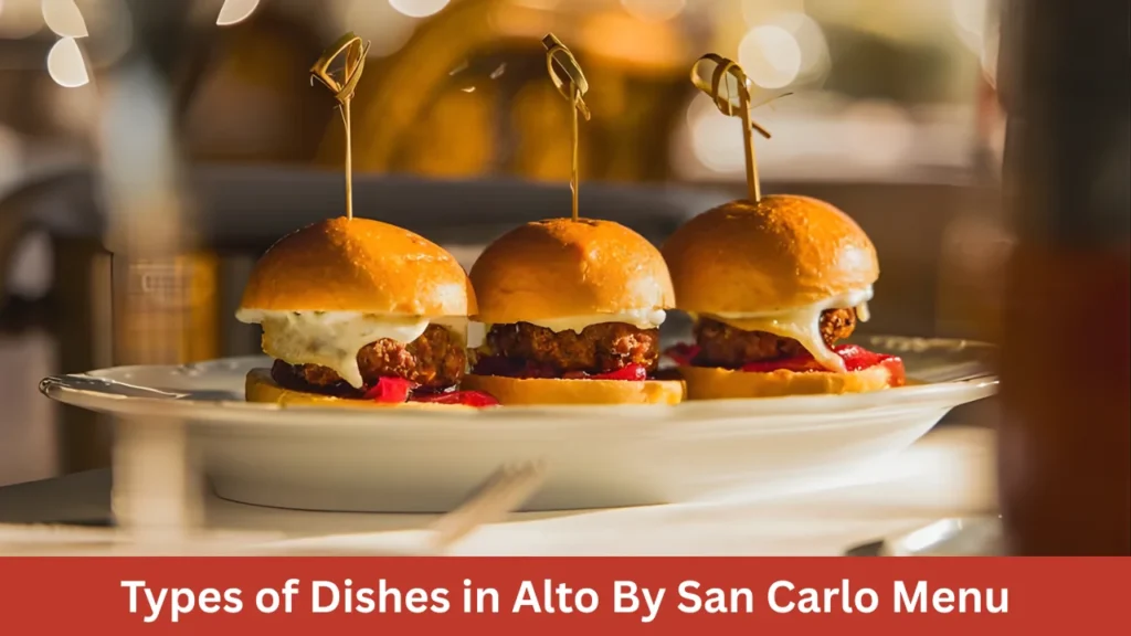 Types of Dishes in Alto By San Carlo Menu