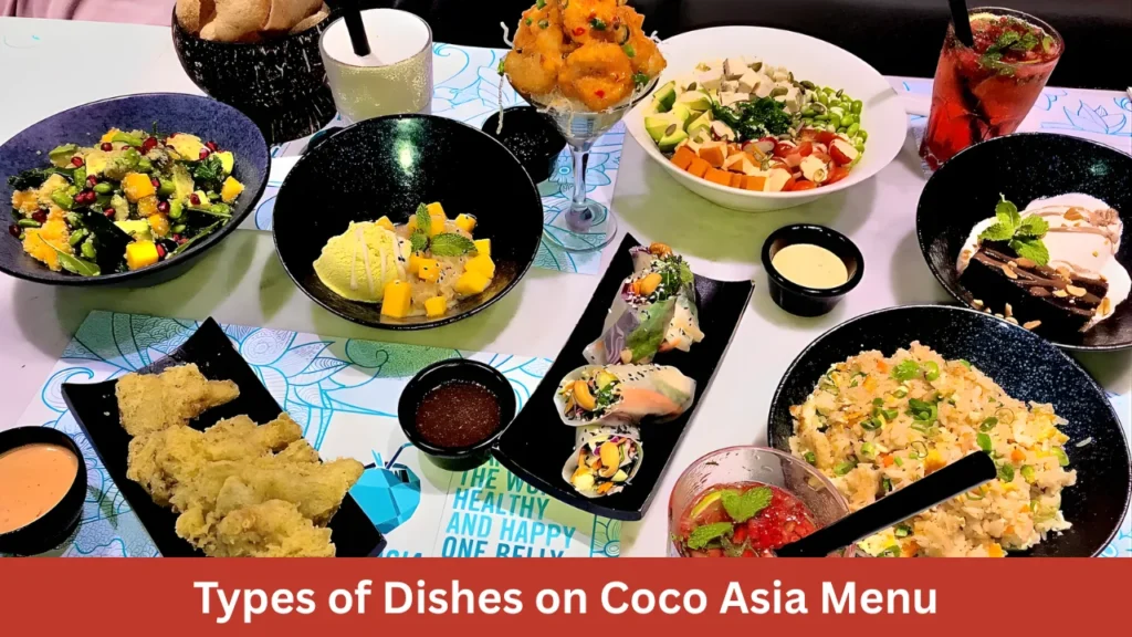 Types of Dishes on Coco Asia Menu