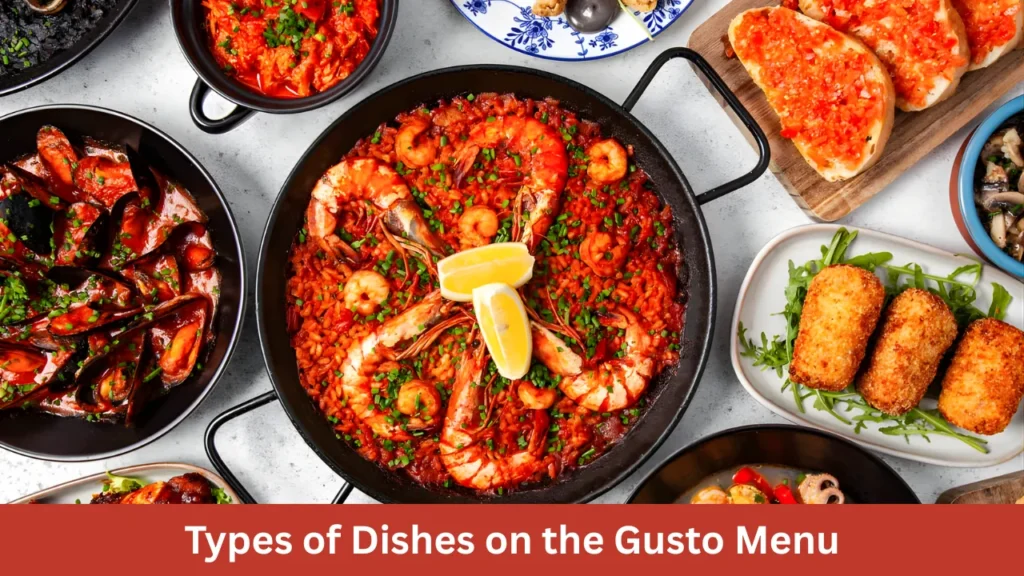 Types of Dishes on the Gusto Menu
