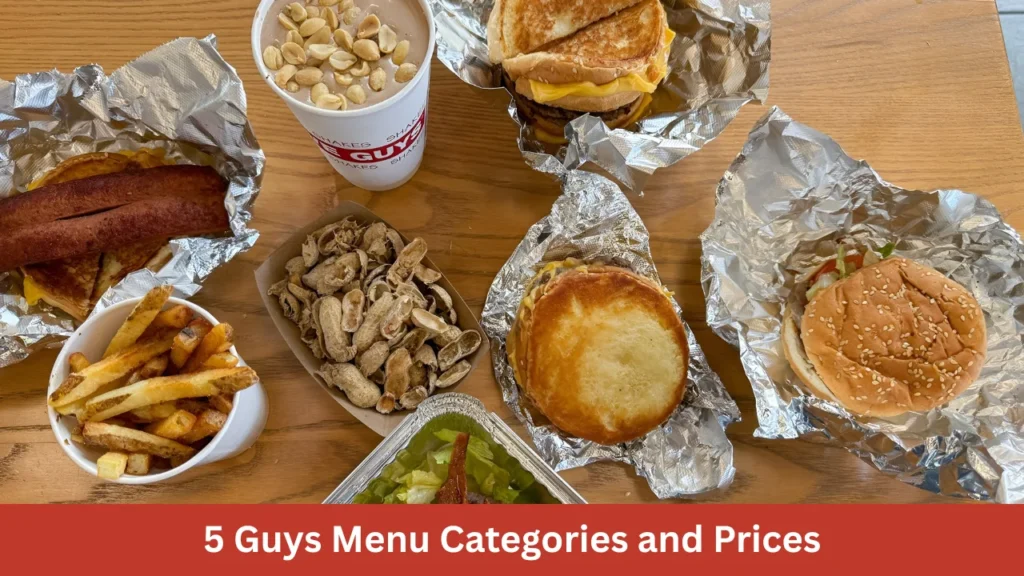 5 Guys Menu Categories and Prices