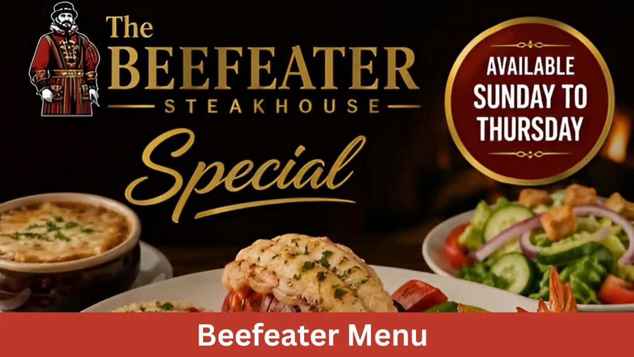 Beefeater Menu