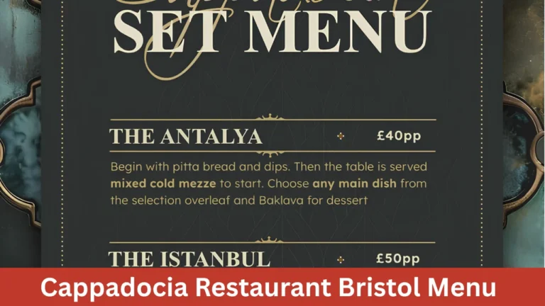 Cappadocia Restaurant Bristol Menu