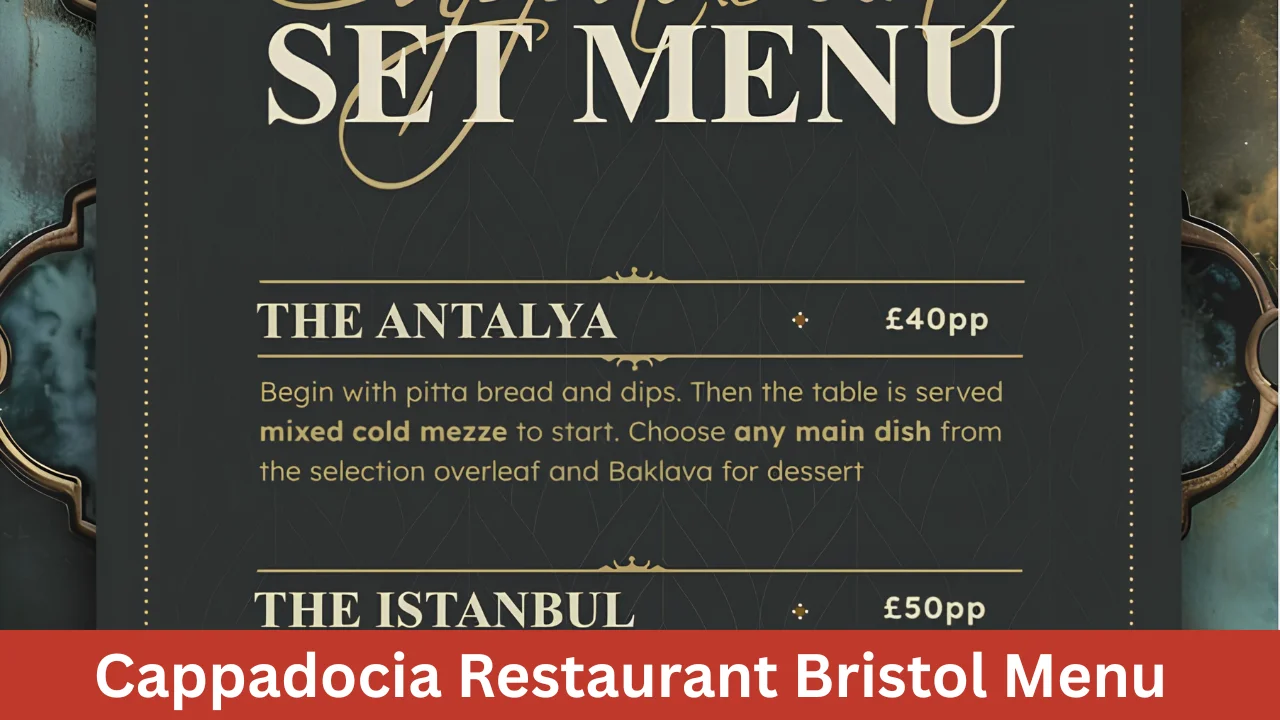 Cappadocia Restaurant Bristol Menu
