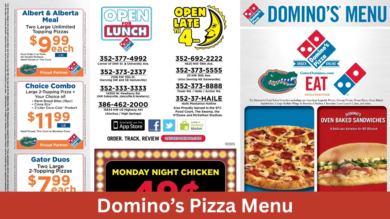 Domino’s Pizza Menu