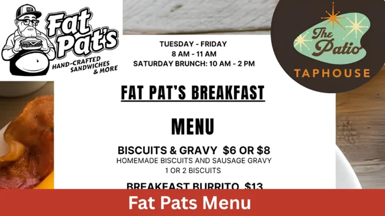 Fat Pats Menu